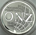 20zł złotych 1995 ONZ 50 rocznica powstania PIĘKNA