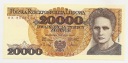 20000 20.000 zł złotych Skłodowska 1989 seria AK