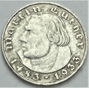 Niemcy 2 Marki Reichsmark Martin Luther 1933 A