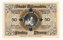 Niemcy 1921 50 Fenigów pfennig Schlad Allenstein