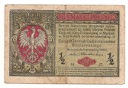 1916 1/2 marki polskiej seria B Generał