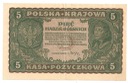 1919 5 Pięć Marek Polskich II Serja AU