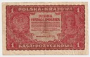 1919 1 Jedna Marka Polska I Serja GF