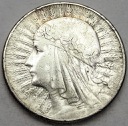 10 zł złotych 1932 Głowa kobiety, babka, Polonia