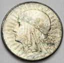 5 zł złotych 1933 Głowa kobiety, Polonia, babka