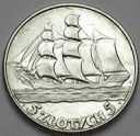 5 zł złotych 1936 Żaglowiec Żaglówka Statek