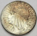 10 zł złotych 1932 Głowa kobiety, babka, Polonia