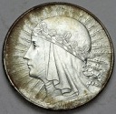 10 zł złotych 1932 Głowa kobiety, babka, Polonia