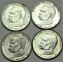 LOT 4 x 50000 zł 1988 Piłsudski INWESTYCJA SREBRO