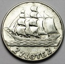 2 zł złote 1936 Żaglowiec Statek
