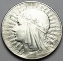 10 zł złotych 1933 Głowa kobiety, babka, Polonia