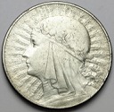 10 zł złotych 1932 Głowa kobiety, babka, Polonia