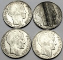 LOT 4 x 10 Franków Francja INWESTYCJA SREBRO