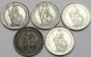 LOT 5 x 2 Franki Szwajcaria INWESTYCJA SREBRO