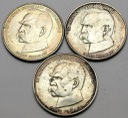 LOT 3 x 50000 zł 1988 Piłsudski INWESTYCJA SREBRO