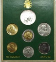 Zestaw monet Watykan 1989 z AG Jan Paweł II