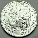 Watykan 1989 1000 Lirów Jan Paweł II SREBRO