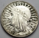 10 zł złotych 1933 Głowa kobiety, babka, Polonia