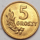 5 gr 1949 pięć groszy 1949, BRĄZ