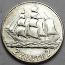 2 zł złote 1936 Żaglowiec Statek