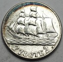 2 zł złote 1936 Żaglowiec Statek