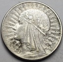 10 zł złotych 1932 Głowa kobiety, babka, Polonia