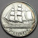 2 zł złote 1936 Żaglowiec Statek