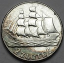 2 zł złote 1936 Żaglowiec Statek