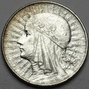 5 zł złotych 1934 Głowa kobiety, Polonia, babka