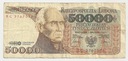 1993 50000 zł złotych Staszic seria BC