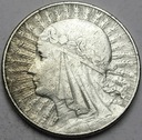 10 zł złotych 1932 Głowa kobiety, babka, Polonia