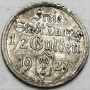 WMG 1/2 Gulden Guldena 1923, Wolne Miasto Gdańsk