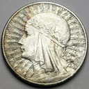 10 zł złotych 1932 Głowa kobiety, babka, Polonia
