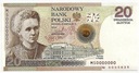 WZÓR 20 zł 2011 Skłodowska-Curie BARDZO RZADKI