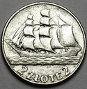 2 zł złote 1936 Żaglowiec Statek