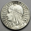 10 zł złotych 1932 Głowa kobiety, babka, Polonia