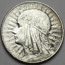 5 zł złotych 1933 Głowa kobiety, Polonia, babka