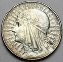 5 zł złotych 1934 Głowa kobiety, Polonia, babka