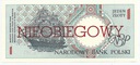 NIEOBIEGOWY 1 zł złoty 1990 GDYNIA seria C