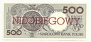 NIEOBIEGOWY 500 zł złotych 1990 GNIEZNO seria E