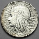 5 zł złotych 1934 Głowa kobiety, Polonia, babka