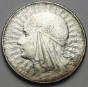 10 zł złotych 1932 Głowa kobiety, babka, Polonia