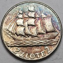 2 zł złote 1936 Żaglowiec Żaglówka Statek