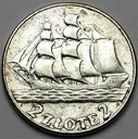 2 zł złote 1936 Żaglowiec Żaglówka Statek