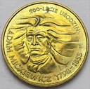 2 zł, złote 1998 Adam Mickiewicz