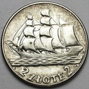 2 zł złote 1936 Żaglowiec Żaglówka Statek