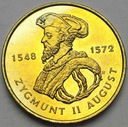 2 zł, złote 1996 Zygmunt II August BARDZO ŁADNY