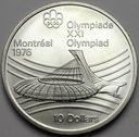 Kanada 10 Dolarów SREBRO 1976 Montreal Stadion