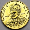 2 zł, złote 1998 Zygmunt III Waza
