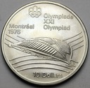 Kanada 10 Dolarów SREBRO 1976 Montreal Velodrom